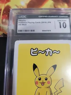 Pikachu Japanese Old Maid - Pokemon Playing Card - 2019 - CGC Gem Mint 10 - Image 5
