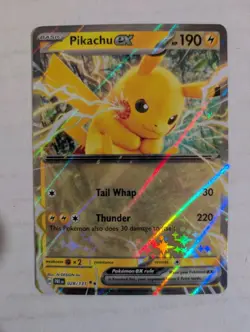 Pikachu EX 2025 Prismatic Evolutions Double Rare Pokemon Card 028/131 (NM) - Image 1