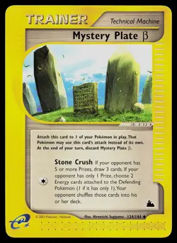 Pokemon Card - Mystery Plate Beta Skyridge 134/144 Uncommon - Image 1