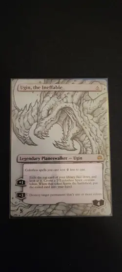 ALTER MTG, Ugin the Ineffable, by Micah's Alters. Pencil stetching full art alte - Image 1