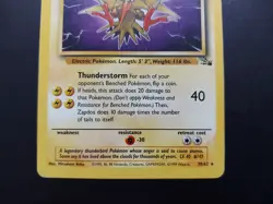 Pokemon - Zapdos 30/62 Rare Fossil - Image 3