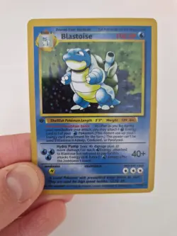 1st Edition Blastoise 2/102 Base Set Holo Pokemon (PRXY Fan Display) - Image 1