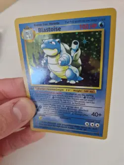 1st Edition Blastoise 2/102 Base Set Holo Pokemon (PRXY Fan Display) - Image 3