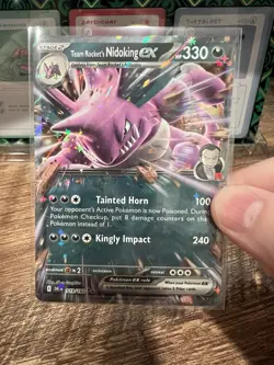 Team Rocket's Nidoking EX 119/182 Destined Rivals NM/M Pokemon TCG - Image 2