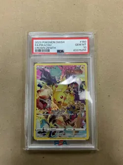 2023 Pokemon SWSH FA/Pikachu Crown Zenith PSA 10, 160/159 - Image 1