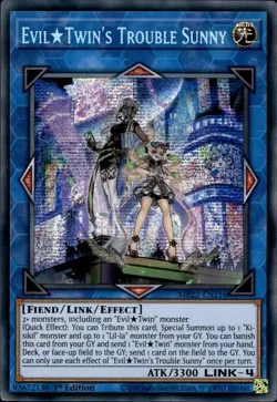 Evil Twin's Trouble Sunny - Prismatic Secret Rare 1st Ed MP22-EN216 LP YuGiOh - Image 1