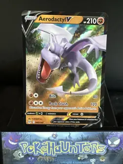 Pokemon Card Aerodactyl V 092/196 Lost Origin Rare Holo Near Mint - Image 1