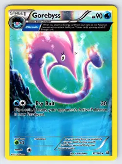 Gorebyss 52/160 2015 XY Primal Clash Pokemon Card Reverse Holo Full Art - Lp - Image 1