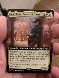 Marchesa, Dealer Of Death extended art MTG single, OTJ, R 0357, rare magic - Image 1