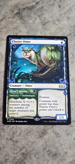 Elusive Otter (Showcase) Wilds of Eldraine Regular Creature Rare MTG NM - Image 1