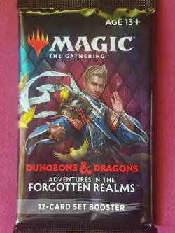 Magic The Gathering D&D ADVENTURES IN THE FORGOTTEN REALMS SET Booster Pack MTG - Image 1