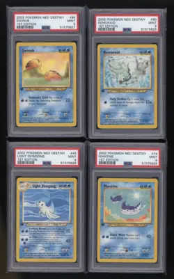 POKEMON 1st Edition Neo Destiny PSA 9 MINT Lot SWINUB Remoraid LIGHT DEWGONG +++ - Image 1