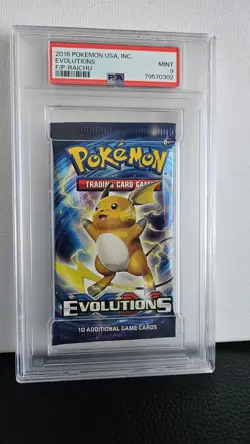 Pokemon TCG - Evolutions Booster Pack (Raichu Art) PSA9 - Image 1