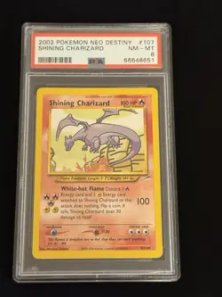 2002 POKEMON NEO DESTINY #107 SHINING CHARIZARD PSA 8 - Image 1