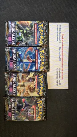 [RARE SEALED NEW] Pokemon Apocalisse di Luce 4 Booster Pack ART SET Completo - Image 1