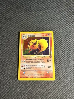 Pokemon TCG Flareon 3/64 Jungle Holo Rare MP - Image 3
