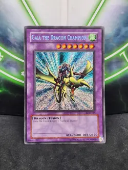 Yugioh Gaia the Dragon Champion LOB-125 Secret Rare OG Print NM - Image 1