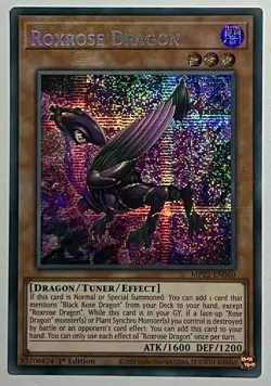 Roxrose Dragon MP22-EN060 (NM) Prismatic Secret Rare 1st Edition Yu-Gi-Oh! Card - Image 1