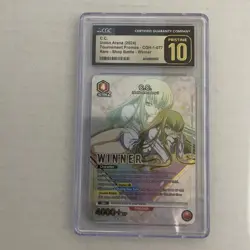 PSA 10 Pristine MINT Union Arena C.C. Winner Card UEPR/CGH-1-077 Code Grease - Image 1