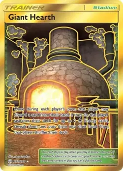 Pokemon Giant Hearth (Secret) NM 1st Edition Normal SM - Cosmic Eclipse - Image 1