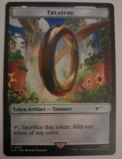 Treasure Token NM/M Sonic the Hedgehog Secret Lair 2094 MTG Magic the Gathering - Image 1
