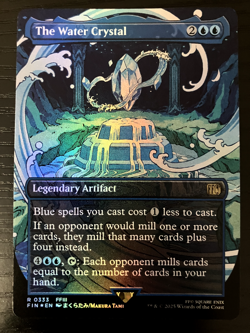 **FOIL** The Water Crystal (Borderless) Final Fantasy MTG - Image 1