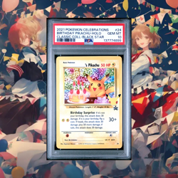 2021 POKEMON CELEBRATIONS CLASSIC COLL #24 BIRTHDAY PIKACHU-HOLO PSA 10 - Image 1