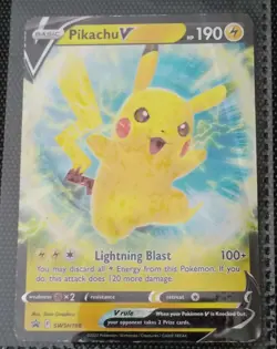 Pokemon TCG Pikachu V SWSH198 Promo Holo - Image 1