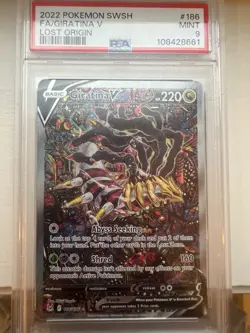 Pokemon Giratina v 186/196 Alt Art Lost Origin Mint 9 CGC PSA Ultra Rare Holo - Image 1