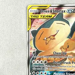 Eevee & Snorlax GX SM169 NEAR MINT Black Star Promo Pokemon TCG - Image 4