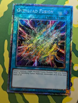 YUGIOH RA03-EN169 Overload Fusion Platinum Secret Rare 1st Edition NM - Image 1