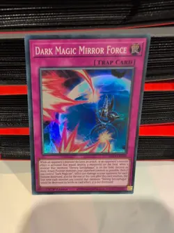 YUGIOH INFO-EN069 Dark Magic Mirror Force Super Rare 1st Edition NM - Image 1
