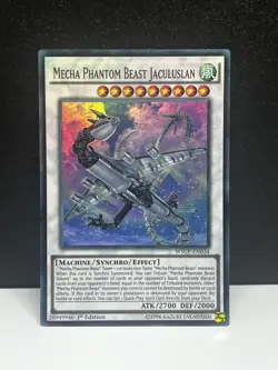 Yugioh Mecha Phantom Beast Jaculuslan WSUP-EN034 Super Rare 1st Ed NM - Image 1