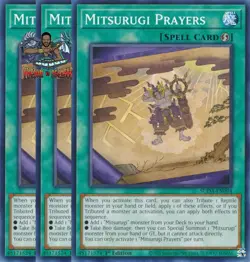 Yugioh! 3x Mitsurugi Prayers SUDA-EN094 Common 1st Ed NM - Image 1