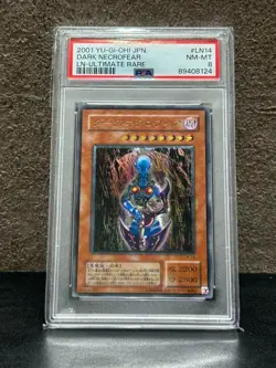 PSA 8 Dark Necrofear LN-14 Ultimate Rare 2001 YuGiOh Labyrinth of Nightmare JP - Image 1