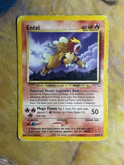 Entei 17/64 Neo Revelation Unlimited Non Holo Rare Pokemon Card HP - Image 2