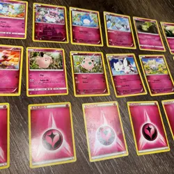 24 LOT Pokemon Cards DISCONTINUED FAIRY PINK Lot 2 Holos Rare TCG ALL DIFFERENT - Image 3