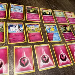 24 LOT Pokemon Cards DISCONTINUED FAIRY PINK Lot 2 Holos Rare TCG ALL DIFFERENT - Image 5