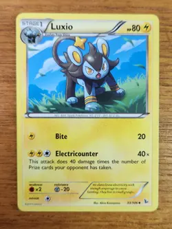 Uncommon Luxio Pokemon Card, Flashfire Set 33/106 - Image 1