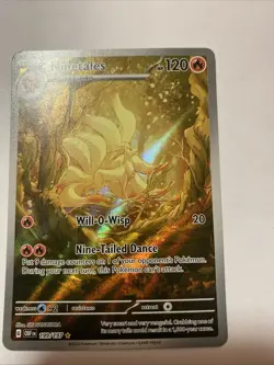 Pokemon TCG Obsidian Flames Ninetails Illustration Rare Holo Card 199/197 NM - Image 1