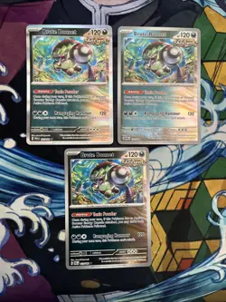 X3 Pokemon TCG Brute Bonnet Paradox Rift 123/182 Reverse Holo Rare Card - Image 1