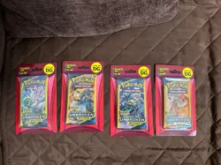 (4) Pokemon Dollar General Mini Booster Unbroken Bonds 3 Card Pack, Art Set+FOIL - Image 1