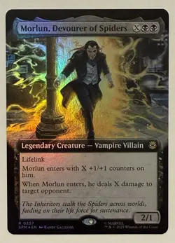 Morlun, Devourer of Spiders Extended Art Foil - Marvel's Spider-Man MTG - Image 1
