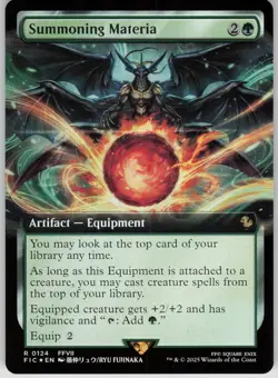 MTG Summoning Materia (Extended Art) Foil NM Commander: FINAL FANTASY Magic 124 - Image 1