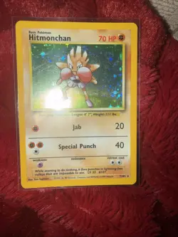 Pokemon TCG Hitmonchan Base Set 7/102 Holo 1999-2000 Wizards Base Set Holo Rare - Image 2