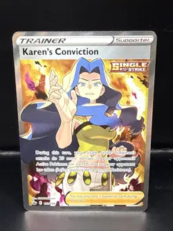 Pokemon Karen's Conviction (Full Art) 193/198 SWSH06: Chilling Reign Ultra Rare - Image 1