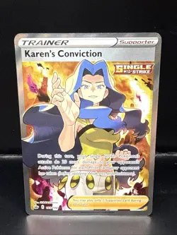 Pokemon Karen's Conviction (Full Art) 193/198 SWSH06: Chilling Reign Ultra Rare - Image 2