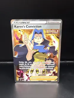 Pokemon Karen's Conviction (Full Art) 193/198 SWSH06: Chilling Reign Ultra Rare - Image 3