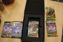 5 Pokemon Booster Packs - 4 Evolving Skies + 1 Shining Legends - All Sealed - Image 1