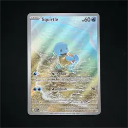Pokemon Squirtle 170/165 Scarlet & Violet 151 Full Art Holo Illustration Rare 6. - Image 1